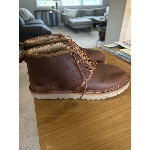 Men’s UGG Neumel Chestnut Tasman Leather Chukka Lace Up Boots Size US 12 - Picture 2 of 10